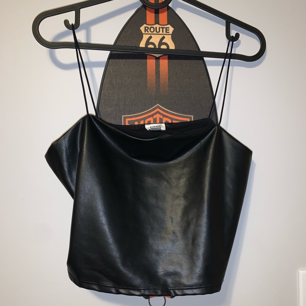 GARAGE Faux Leather Crop